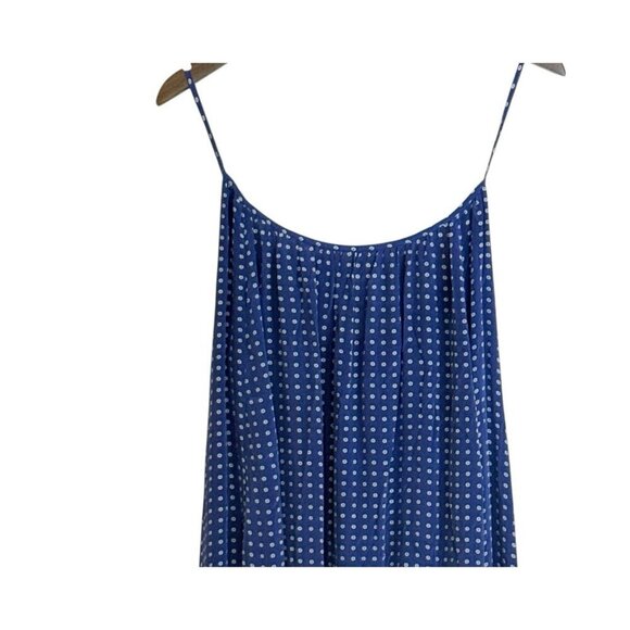 J.CREW Caspia Dress In Dot Crepe De Chine Blue White Print Maxi Size XXL NWOT - Picture 5 of 8